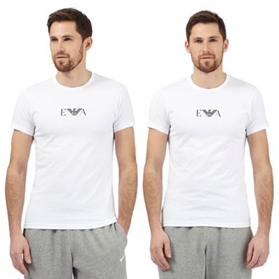 Pack of two white stretch t-shirts